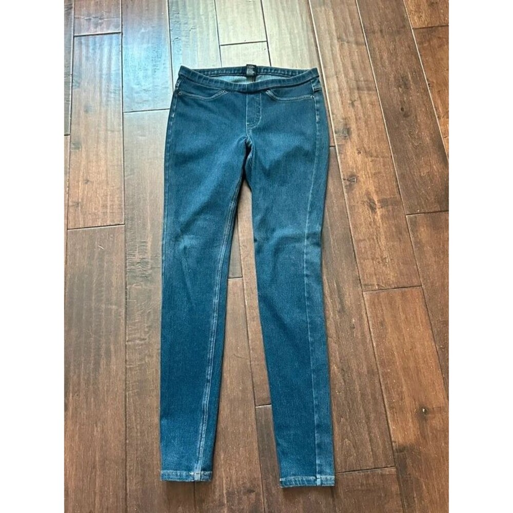 Hue Vintage Y2K Pull On Denim Jeggings Leggings Dark Indigo Size S